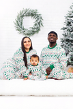 White Christmas Tree Printed Matching Family Pajamas