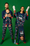 Navy Long Sleeve Printed Matching Family Pajamas