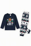 Navy Reindeer Printed Christmas Family Matching Pajamas
