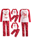 Red Animals Printed Long Sleeve Christmas Matching Family Pajamas