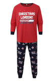 Red Printed Long Sleeve Christmas Family Pajamas Sets