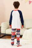 2 Piece Green Round Neck Christmas Tree Printed Family Pajama Sets