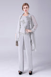 Navy 3 Piece Embroidered Choir Pant Suits
