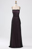 Load image into Gallery viewer, Sheath Black Red Spaghetti Straps Bridesmaid Dress With Elasticity