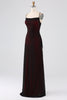 Load image into Gallery viewer, Sheath Black Red Spaghetti Straps Bridesmaid Dress With Elasticity