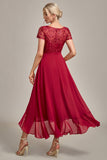 Sparkly Burgundy A-Line Sequin Choir Dress with Ruffles
