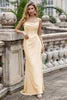 Load image into Gallery viewer, A Line Spaghetti Straps Matcha Long Bridesmaid Dress with Lace Up Back