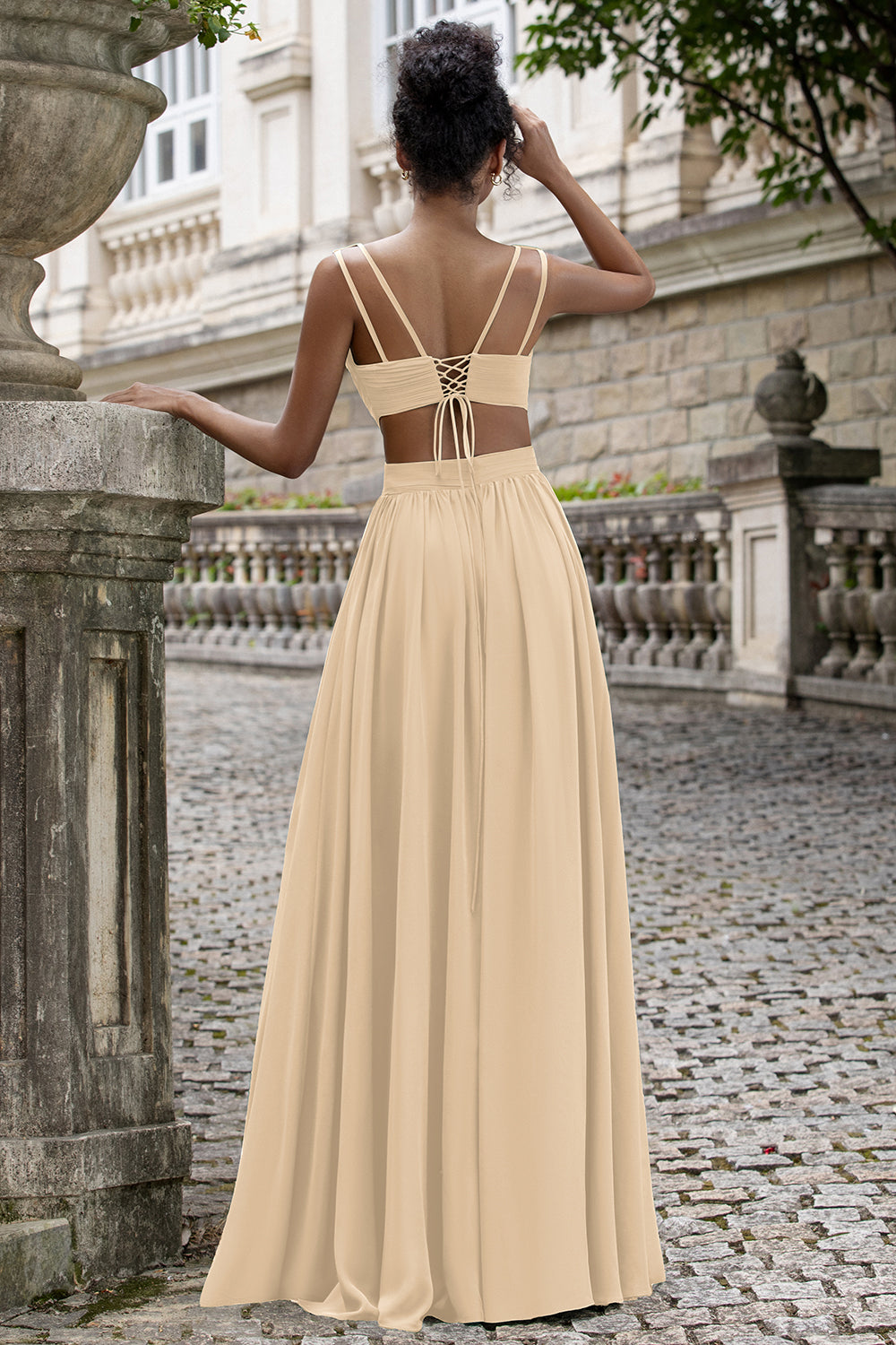 Zapaka Women Dark Green Long Bridesmaid Dress with Lace-up Back A Line V Neck Pleated Chiffon Wedding Party Dress ZAPAKA UK Zapaka Women Dark Green Long Bridesmaid Dress with Lace-up Back A Line V Neck Pleated Chiffon Wedding Party Dress ZAPAKA UK