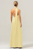 Load image into Gallery viewer, Peacock Sheath V-Neck Backless Long Bridesmaid Dress with Slit