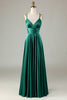 Load image into Gallery viewer, A-Line Sleeveless Olive Long Bridesmaid Dress