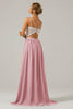 Load image into Gallery viewer, Eucalyptus Open Back Boho Chiffon Long Bridesmaid Dress with Lace