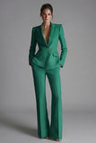 2 Piece Pink Peak Lapel Single Breasted Women's Work Suits