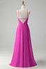 Load image into Gallery viewer, Yellow A Line Halter Cut Out Long Bridesmaid Dress with Flower