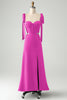 Load image into Gallery viewer, Olive A Line Spaghetti Straps Floor Length Cut Out Bridesmaid Dress with Slit