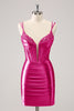 Load image into Gallery viewer, Golden Spaghetti Straps Bodycon Graduation Dress with Sequins