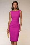 Ivory Bodycon Bateau Neck Midi Work Dress