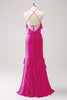 Load image into Gallery viewer, Halter Tahiti Mermaid Chiffon Bridesmaid Dress with Ruffles