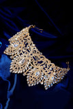 Luxury Crystal Prom Queen Pageant Golden Crown Tiara