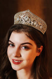 Luxury Crystal Princess Golden Crown Tiara