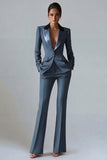 Dark Green Slim Fit 2 Piece Peak Lapel Single Breasted Prom Suits