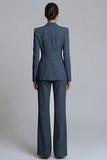 2 Piece Pink Peak Lapel Single Breasted Women's Work Suits