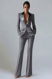 Dark Green Slim Fit 2 Piece Peak Lapel Single Breasted Prom Suits