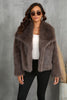 Load image into Gallery viewer, Fluffy Black Turn Lapel Faux Fur Winter Coat