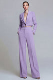Dark Green Peak Lapel One Button 2-piece Women's Work Suits
