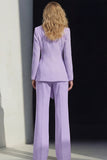 2 Piece Pink Peak Lapel Women's Work Suits with Sash