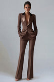 Dark Green Slim Fit 2 Piece Peak Lapel Single Breasted Prom Suits