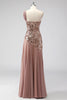 Load image into Gallery viewer, Sparkly One Shoulder Squins Sheath Chiffon Mother of the Bride Dress