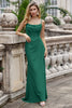 Load image into Gallery viewer, A Line Spaghetti Straps Eucalyptus Long Bridesmaid Dress with Lace Up Back