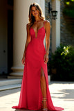 Sheath Champagne Stretch Satin Spaghetti Straps Long Prom Dress