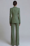 2 Piece Pink Peak Lapel Single Breasted Women's Work Suits