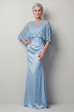 Sparkly Champagne Sequin Long Mermaid Mother of the Bride Dress with Pockets
