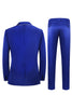Load image into Gallery viewer, Royal Blue 3-Piece Shawl Lapel One Button Prom Suits