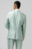 Load image into Gallery viewer, Mint Jacquard Shawl Lapel 2 Piece One Button Men&#39;s Suits