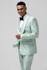 Load image into Gallery viewer, Mint Shawl Lapel Jacquard 2 Pieces Men&#39;s Prom Suits