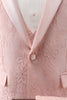 Load image into Gallery viewer, Light Pink 3 Piece Peak Lapel Jacquard One Button Men&#39;s Prom Suits