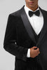 Load image into Gallery viewer, Shawl Lapel One Button 3 Pieces Black Men&#39;s Suits