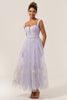 Load image into Gallery viewer, A Line Sweetheart Champagne Long Prom Dress with Embroidery