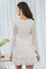 Load image into Gallery viewer, White A-Line Short Tiered Graduation Dress