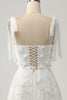 Load image into Gallery viewer, Ivory A-Line Spaghetti Straps Wedding Dress with Appliques
