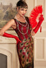 Load image into Gallery viewer, Sparkly Burgundy Sequins Fringed 1920s Great Gatsby Flapper Dress