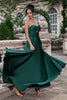 Load image into Gallery viewer, Dark Green A Line Sweetheart Keyhole Long Bridesmaid Dress