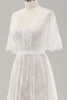 Load image into Gallery viewer, White A Line Sweetheart Lace Long Wedding Dress with Short Sleeves