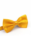 Yellow Satin Bow Ties Formal Tuxedo Bowtie