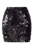 Women's Glamorous Large Sequin High Waisted Mini Sparkly Rose Night Out Skirt