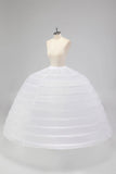 10 Hoop Tulle Ball Gown Petticoat Floor Length Crinoline Underskirt for Quinceanera Dress
