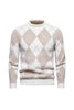 Load image into Gallery viewer, Light Khaki Men&#39;s Round Neck Knit Printed Sweater